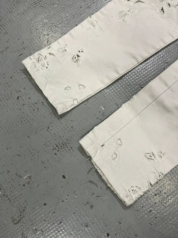 2000s Roberto Cavalli Cowboy Embellished White Pants BmuuDbG 4