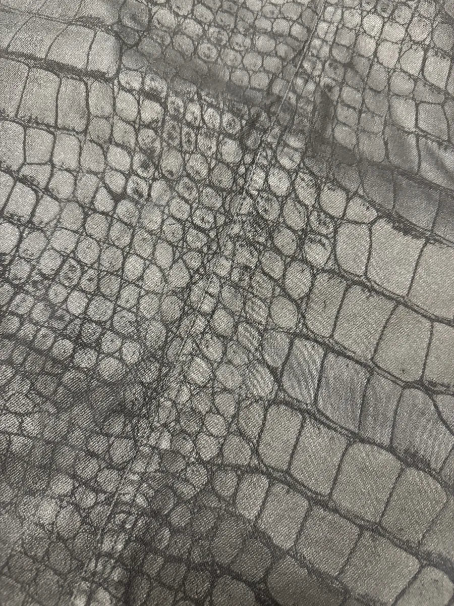 2000s Roberto Cavalli Crocodile Print Black Long Skirt (M/L) xpDREuU 8