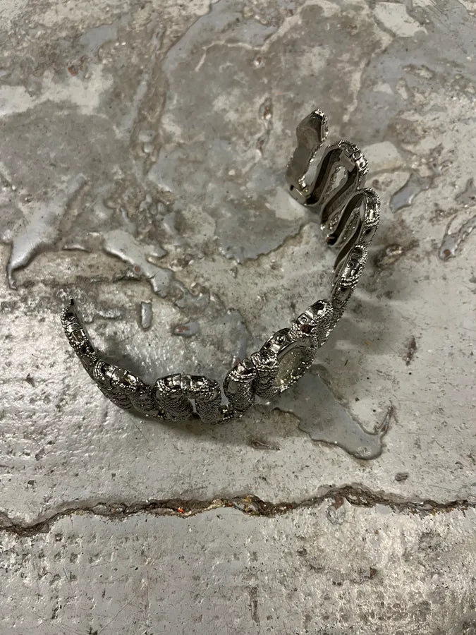 2000s Roberto Cavalli Crystal Snake Bracelet Watch KrgrovD 5