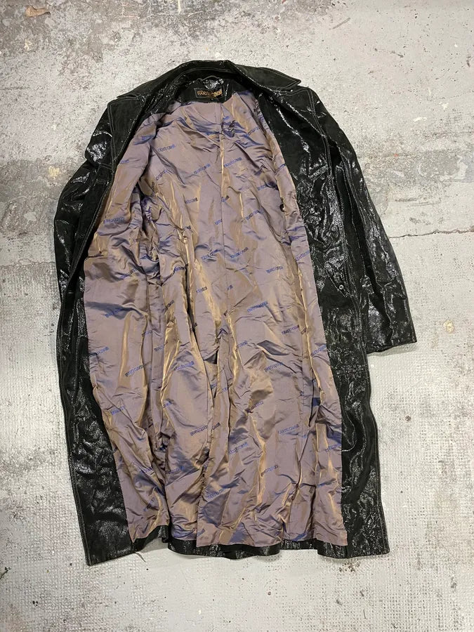 1990s Roberto Cavalli Dark Green Trench Coat DENvsxD 8