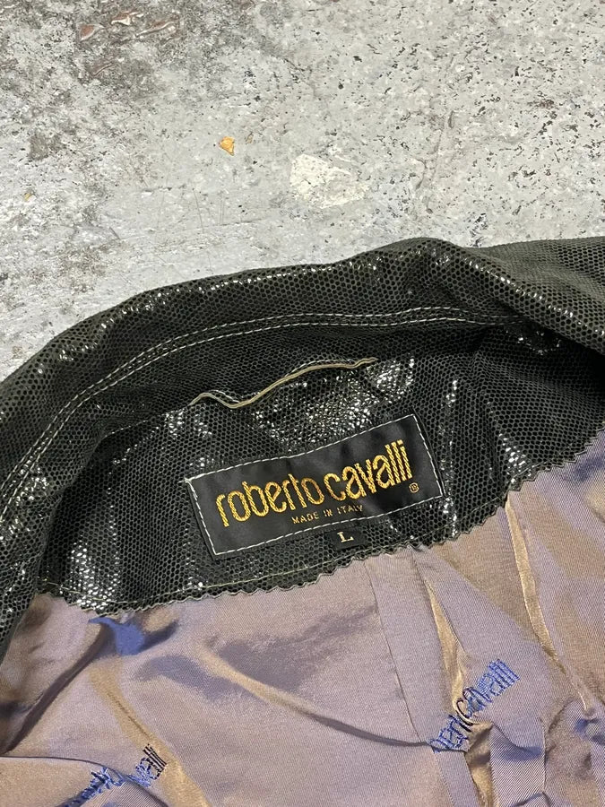 1990s Roberto Cavalli Dark Green Trench Coat DENvsxD 9