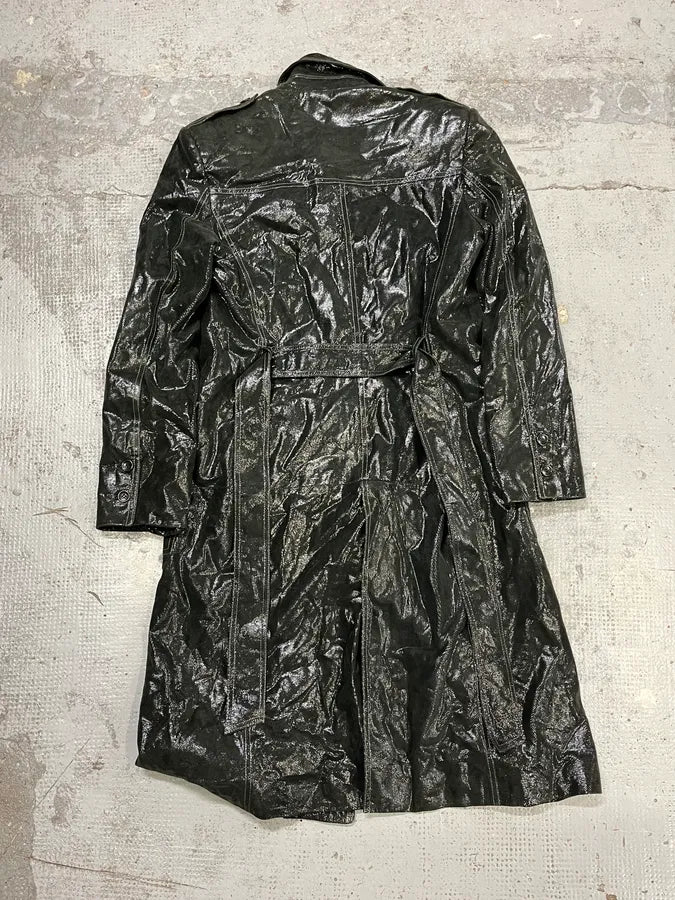 1990s Roberto Cavalli Dark Green Trench Coat DENvsxD 5