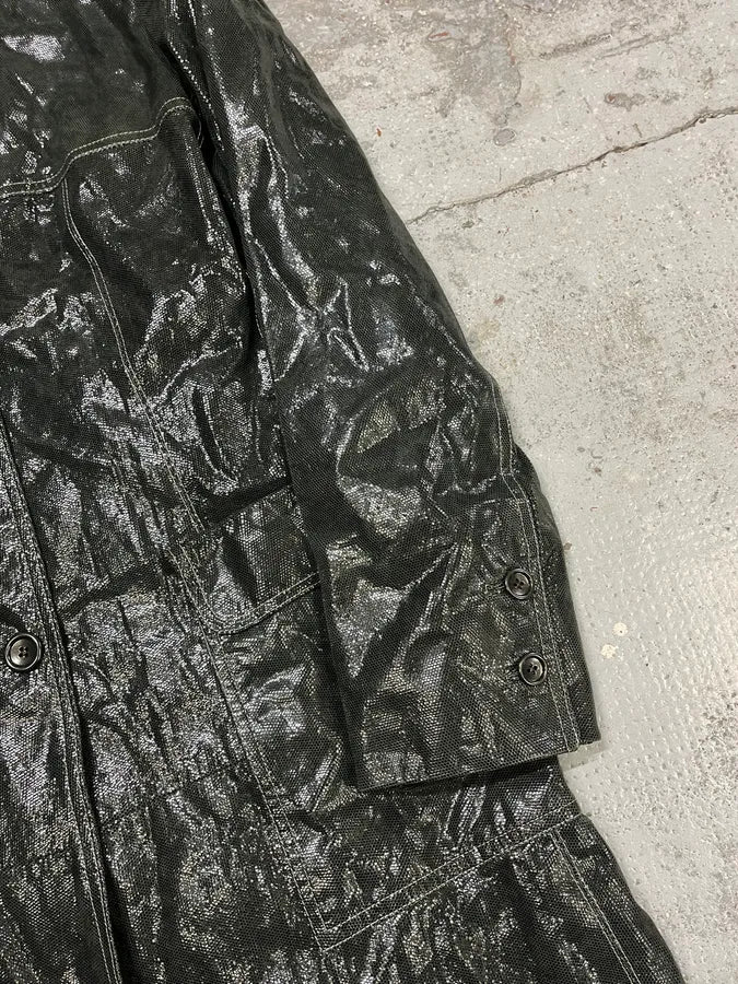 1990s Roberto Cavalli Dark Green Trench Coat DENvsxD 6