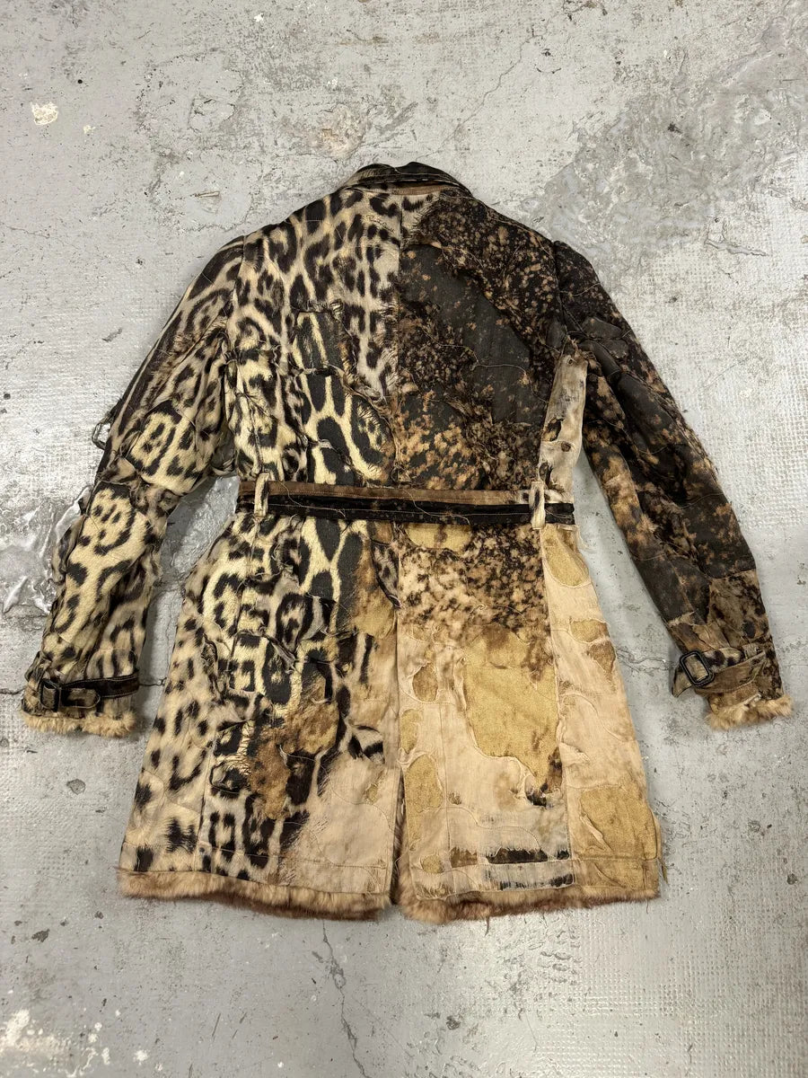 2000s Roberto Cavalli Deconstructed Leopard Magma Exploration Fur Jacket (M/L) gYeFBVs 8