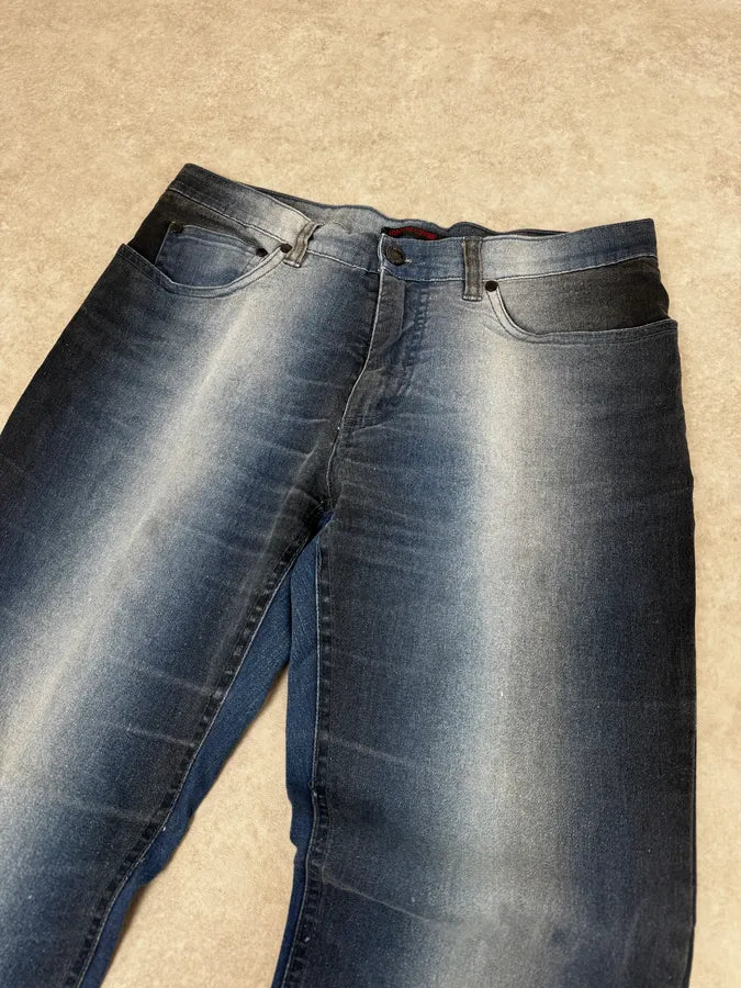 2000s Roberto Cavalli Deep Ocean Blue Gradient Pants QApNdbC 5