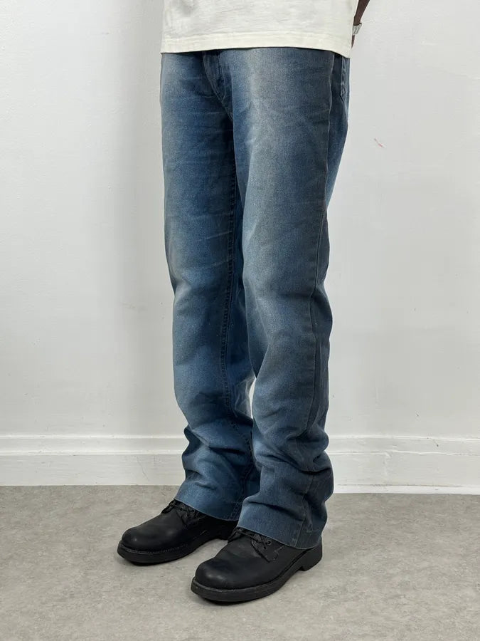 2000s Roberto Cavalli Deep Ocean Blue Gradient Pants QApNdbC 2