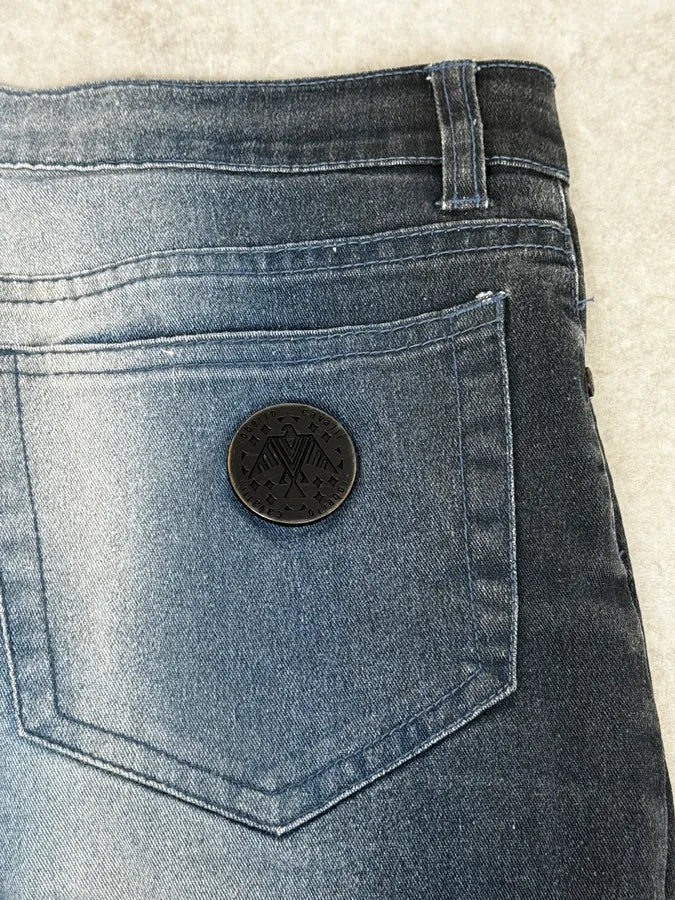 2000s Roberto Cavalli Deep Ocean Blue Gradient Pants QApNdbC 7