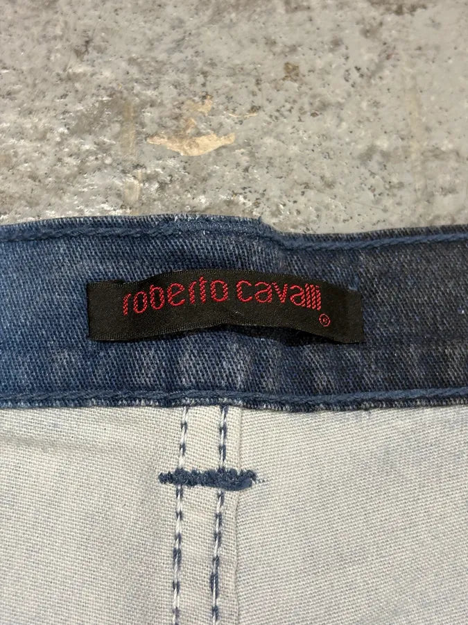 2000s Roberto Cavalli Deep Ocean Blue Gradient Pants gHTxhHi 8