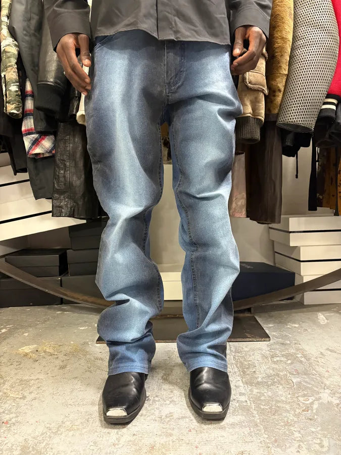 2000s Roberto Cavalli Deep Ocean Blue Gradient Pants gHTxhHi 0