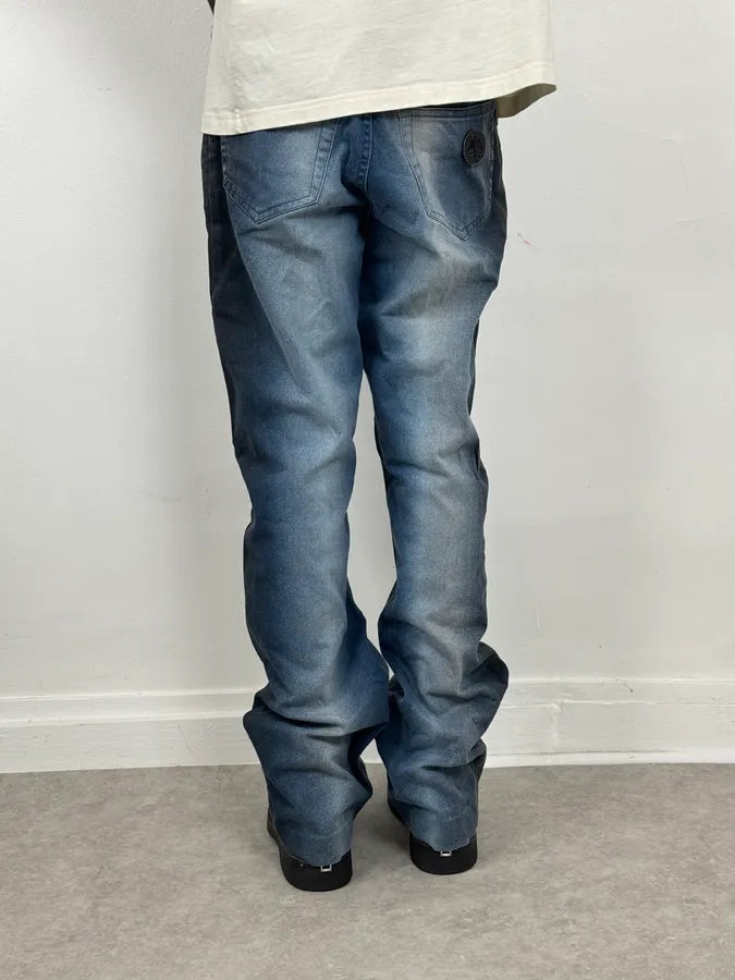 2000s Roberto Cavalli Deep Ocean Blue Gradient Pants QApNdbC 3