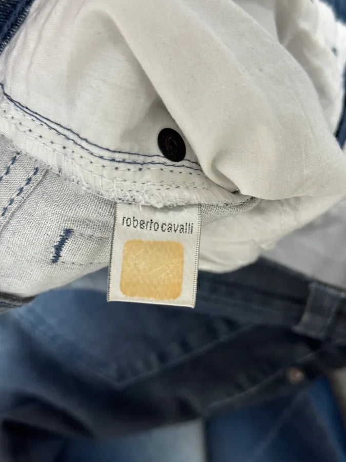 2000s Roberto Cavalli Deep Ocean Blue Gradient Pants QApNdbC 10