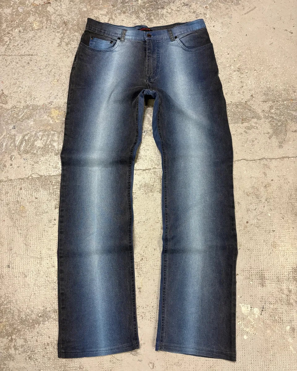 2000s Roberto Cavalli Deep Ocean Blue Gradient Pants gHTxhHi 3
