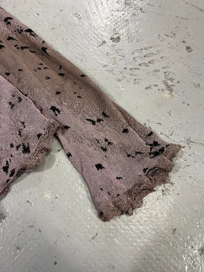 2000s Roberto Cavalli Destroyed Effect Grey Purple Cardigan DnyvvAs 6