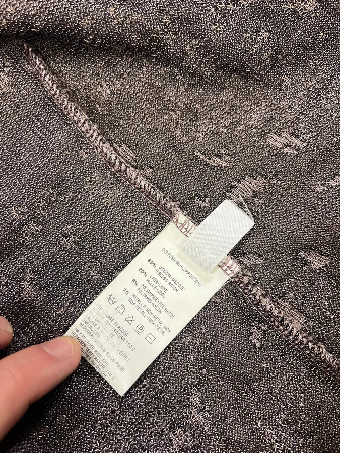 2000s Roberto Cavalli Destroyed Effect Grey Purple Cardigan DnyvvAs 8