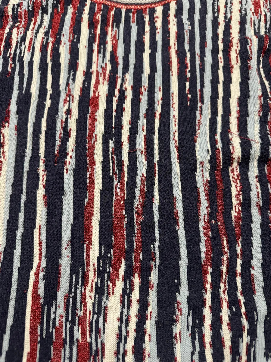 2000s Roberto Cavalli Destructured Blue & Red Distressed Sweater (M) 5