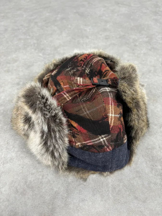 2000s Roberto Cavalli Devil Tartan Chapka Hat mPbqgQe 4