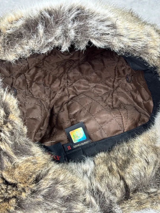 2000s Roberto Cavalli Devil Tartan Chapka Hat mPbqgQe 11