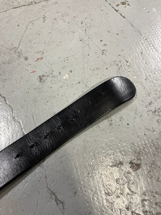 2000s Roberto Cavalli Dragon Buckle Black Leather Belt exCGSQl 5