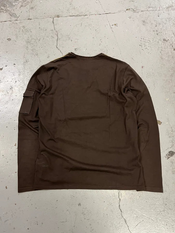 2000s Roberto Cavalli Elephant Beige & Brown Tunisian Longsleeve vBebSat 6