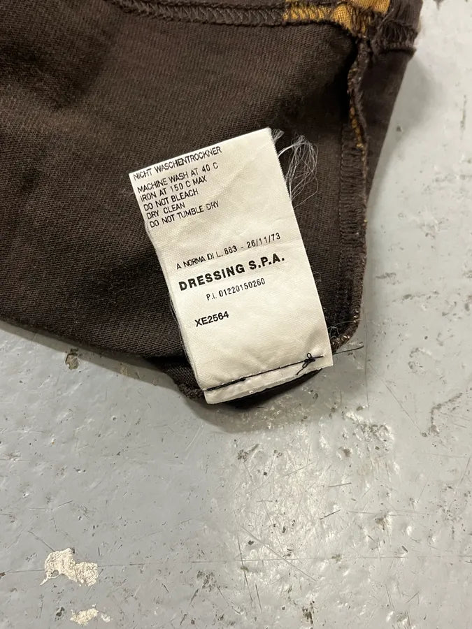 2000s Roberto Cavalli Elephant Beige & Brown Tunisian Longsleeve vBebSat 9
