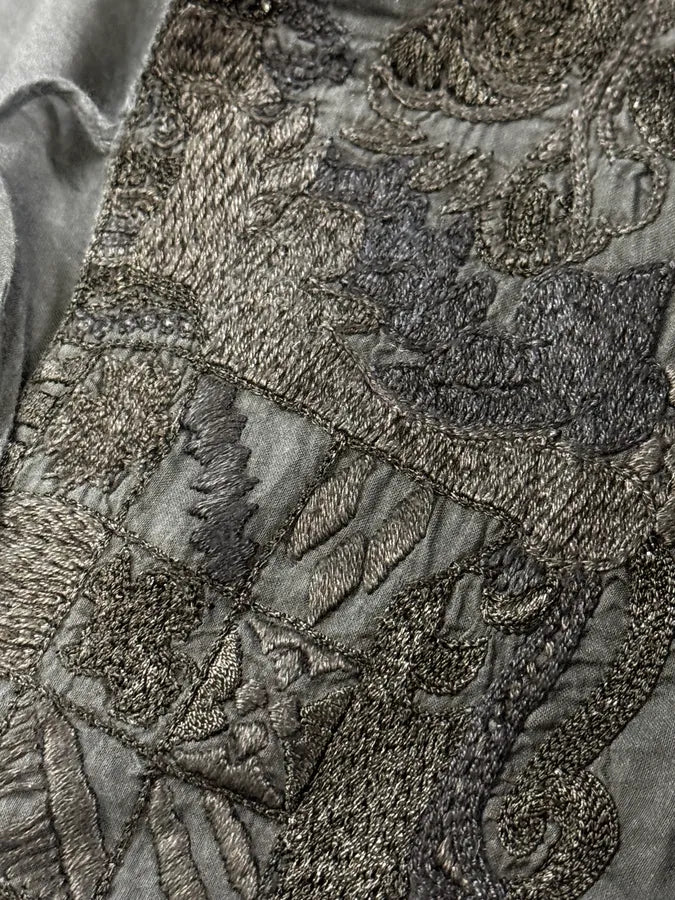 2000s Roberto Cavalli Embroided Black Linen Shirt uLmJQHJ 4