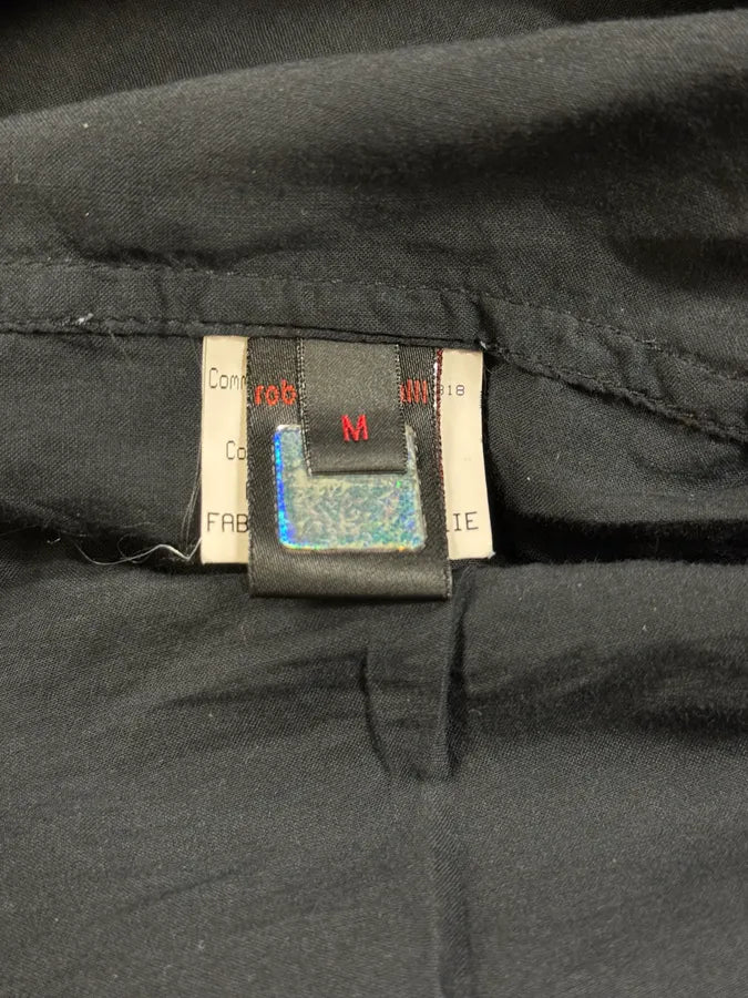 2000s Roberto Cavalli Embroided Black Linen Shirt uLmJQHJ 6