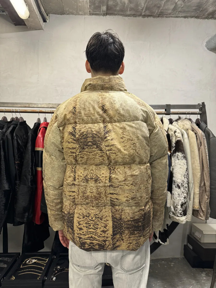 2000s Roberto Cavalli Eroded Creamy Puffer Jacket KMObKfb 3