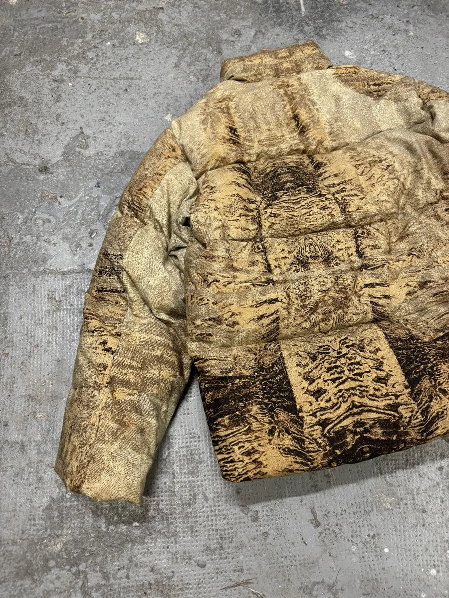 2000s Roberto Cavalli Eroded Creamy Puffer Jacket KMObKfb 7