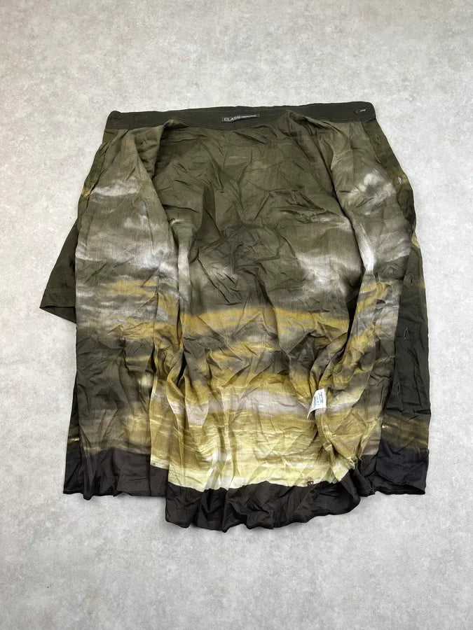 2000s Roberto Cavalli Faded Sunset Khaki Shirt uYlYXOq 8