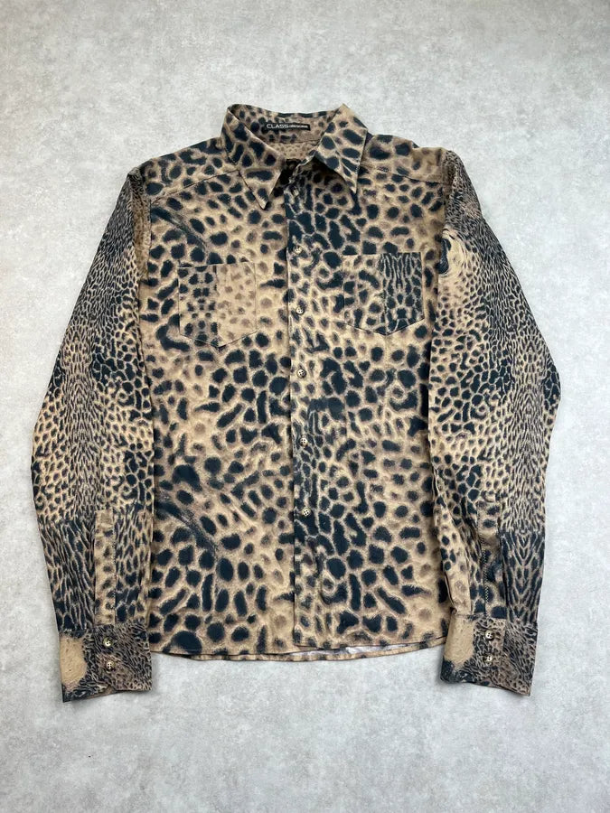2000s Roberto Cavalli Faded Leopard Shirt TxvDdLA 3