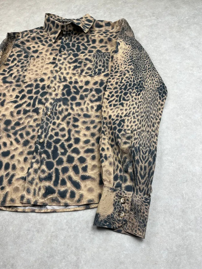 2000s Roberto Cavalli Faded Leopard Shirt TxvDdLA 4