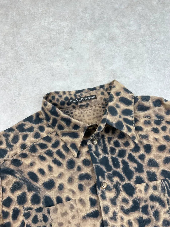 2000s Roberto Cavalli Faded Leopard Shirt TxvDdLA 5