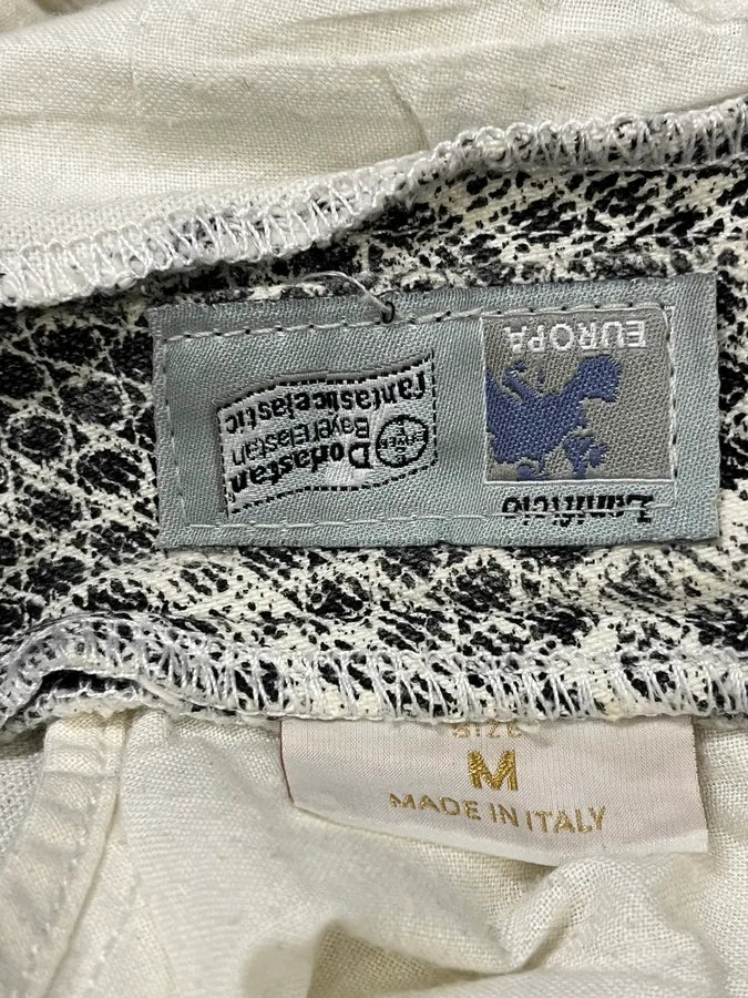 2000s Roberto Cavalli Faded Python Effect White Pants pqwvbgy 6