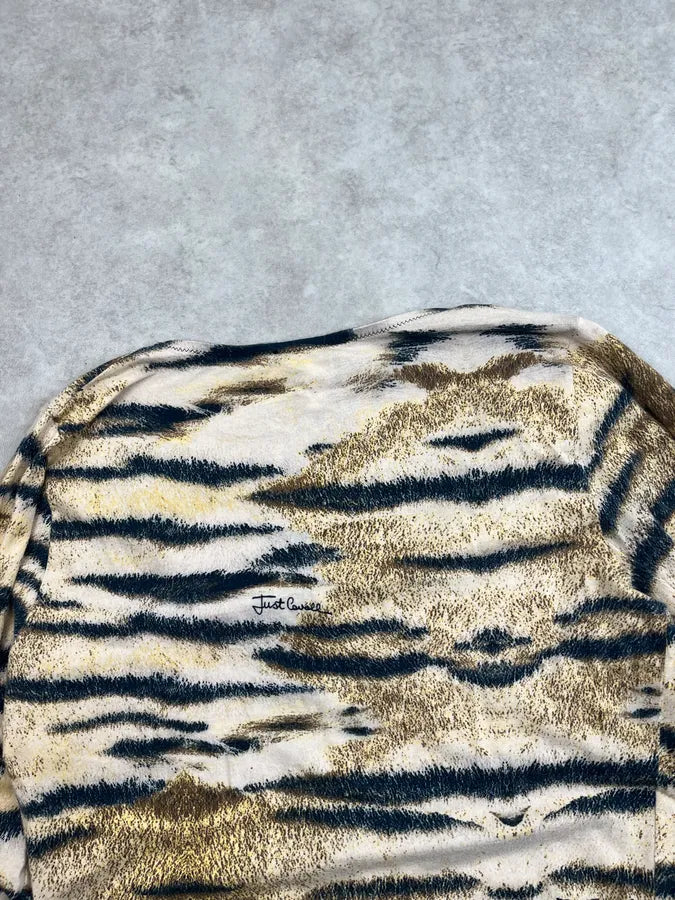 2000s Cavalli Beige Faded Zebra Longsleeve CxUPHQF 7