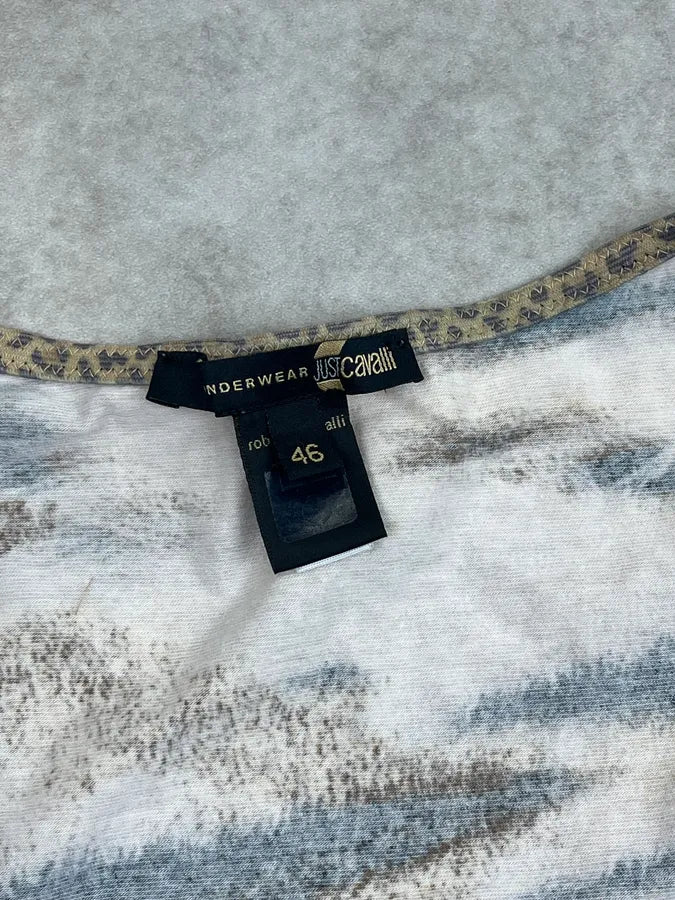 2000s Cavalli Beige Faded Zebra Longsleeve CxUPHQF 9