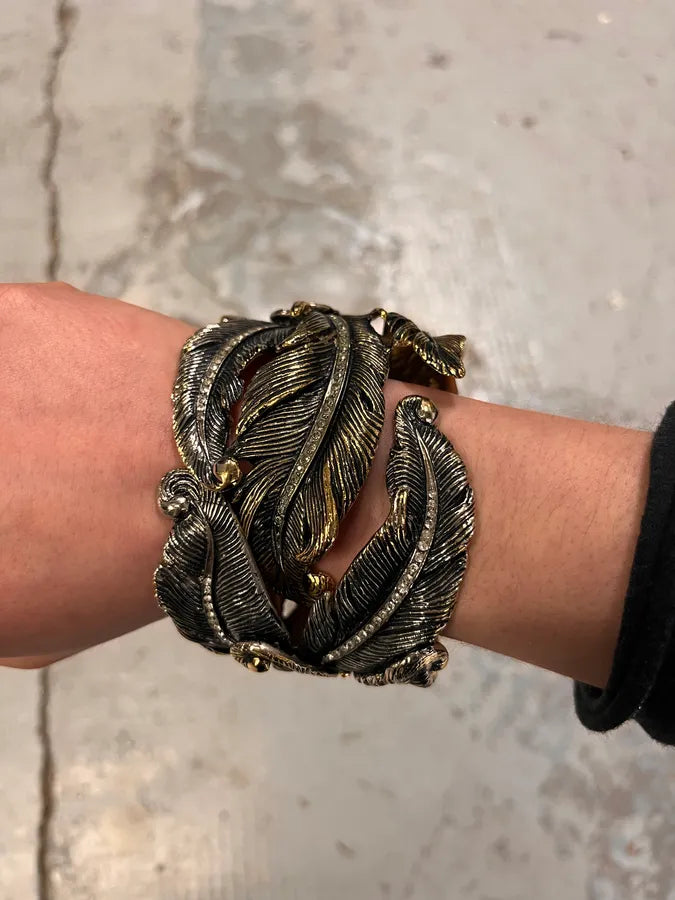 2000s Roberto Cavalli Feathers Armband Bracelet tYgNrkl 2