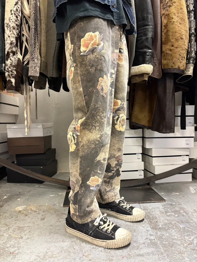 2000s Roberto Cavalli Flowers Apocaliptic Pants KBDZECH 2