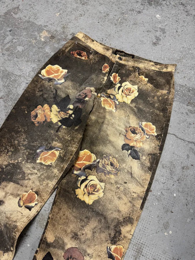 2000s Roberto Cavalli Flowers Apocaliptic Pants KBDZECH 3