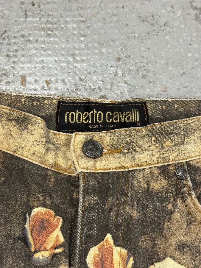 2000s Roberto Cavalli Flowers Apocaliptic Pants KBDZECH 7