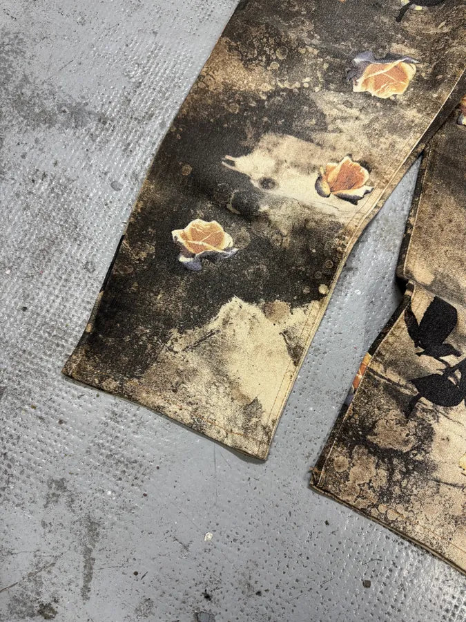 2000s Roberto Cavalli Flowers Apocaliptic Pants KBDZECH 8