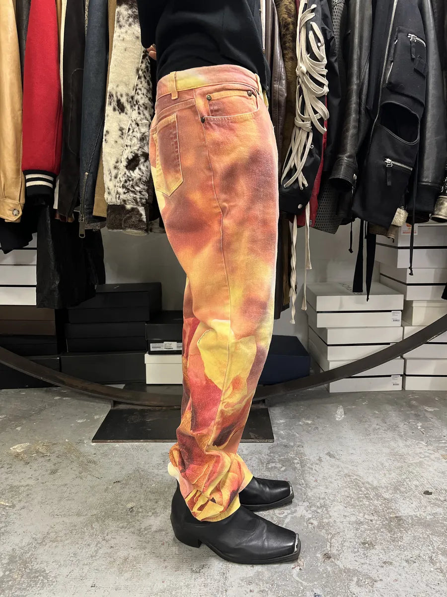 2000s Roberto Cavalli Flowers Spectrum Summer Pants dAArqoF 3