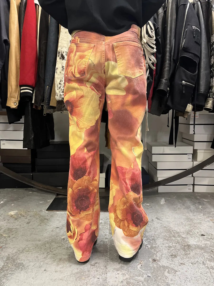 2000s Roberto Cavalli Flowers Spectrum Summer Pants dAArqoF 4