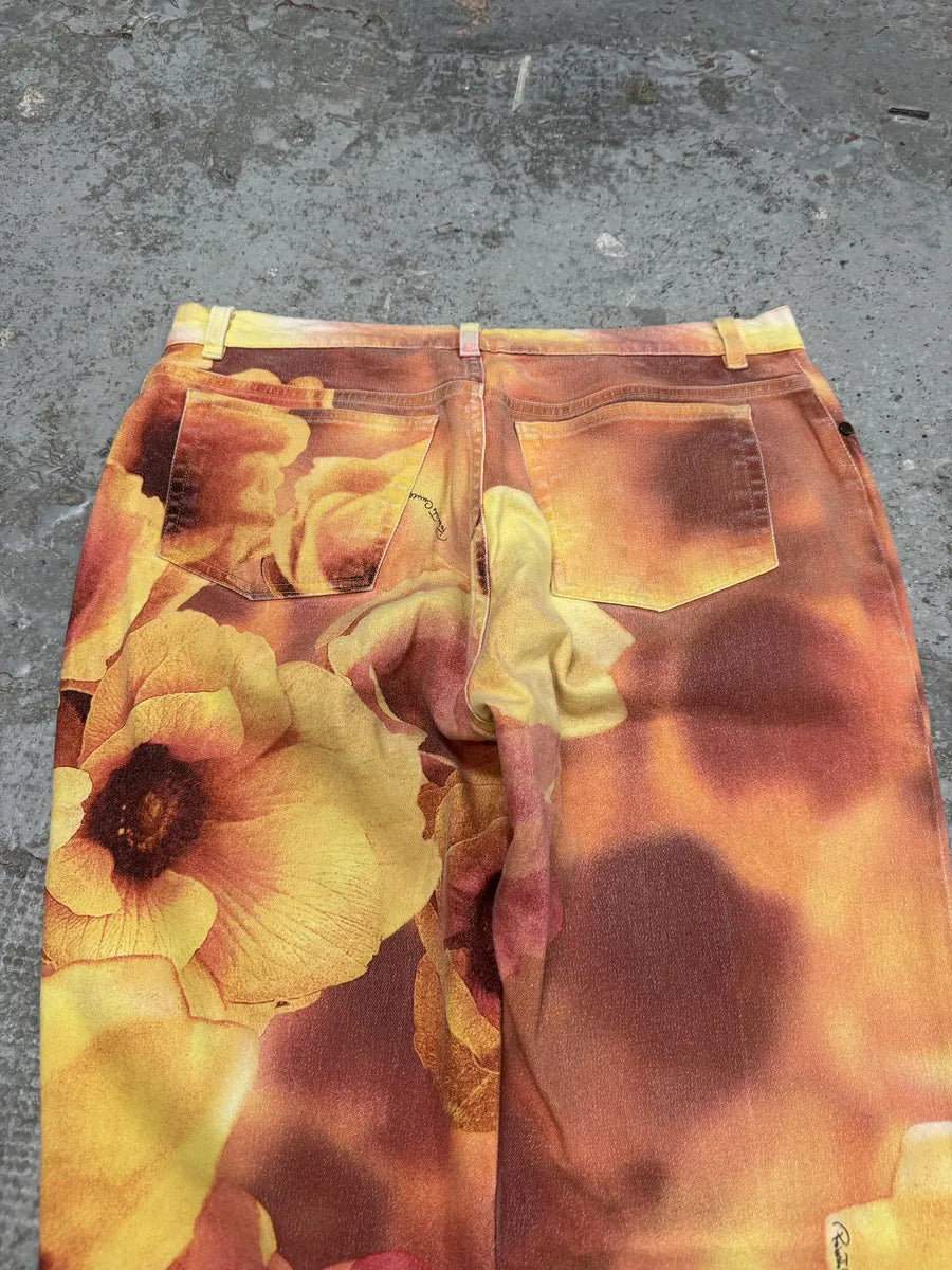 2000s Roberto Cavalli Flowers Spectrum Summer Pants dAArqoF 5