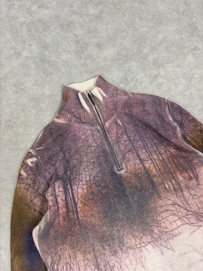 2000s Roberto Cavalli Forest Lake Zip Sweater qirlGnf 4