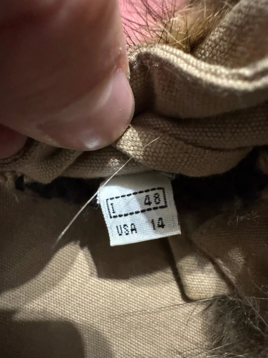 2000s Roberto Cavalli Fur Collar Beige Long Jacket (M) 6