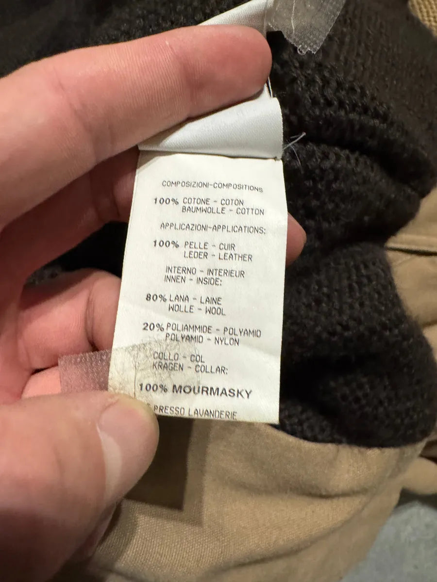 2000s Roberto Cavalli Fur Collar Beige Long Jacket (M) 8