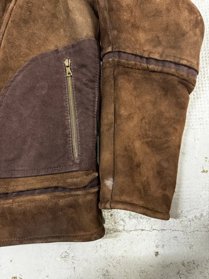 2000s Roberto Cavalli Fur Shearling Brown Leather Jacket rBIlsqi 8