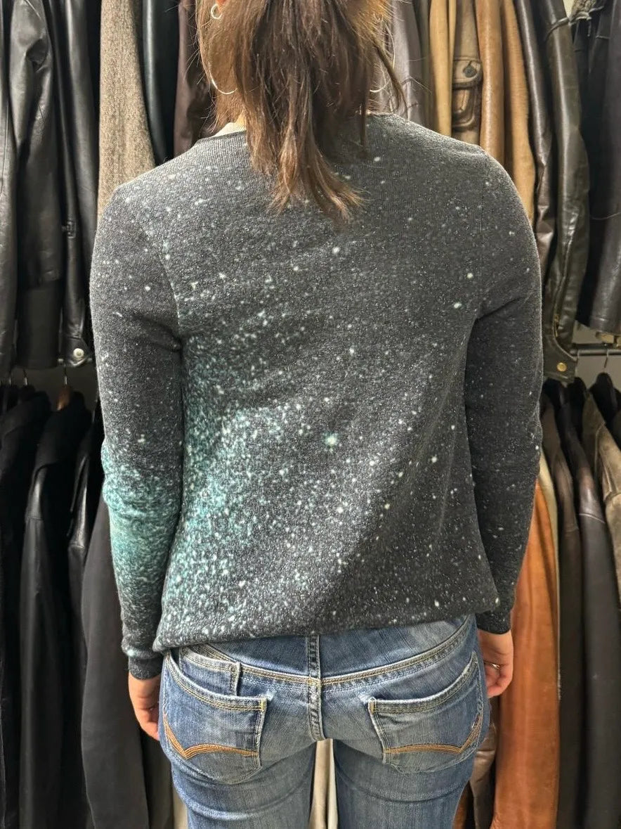 2000s Roberto Cavalli Galaxy Blue Cardigan (S) gdEjHlz 2