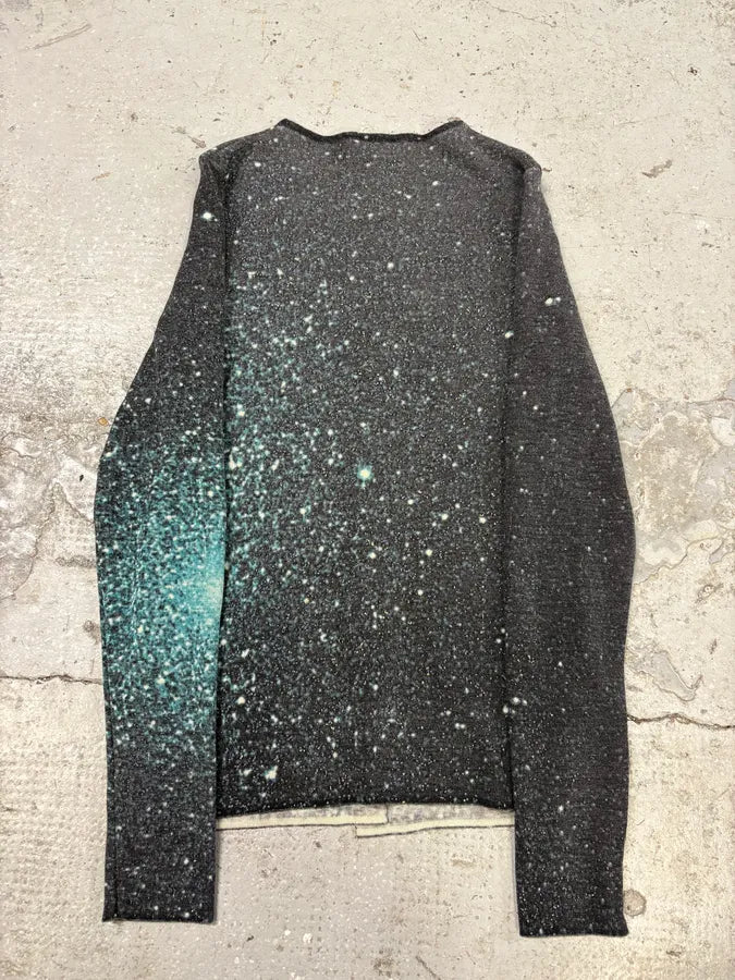2000s Roberto Cavalli Galaxy Blue Cardigan (S) gdEjHlz 5