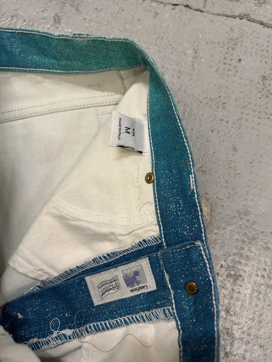 2000s Roberto Cavalli Galaxy Blue Glitters Gradient Pants aSoQCbh 7